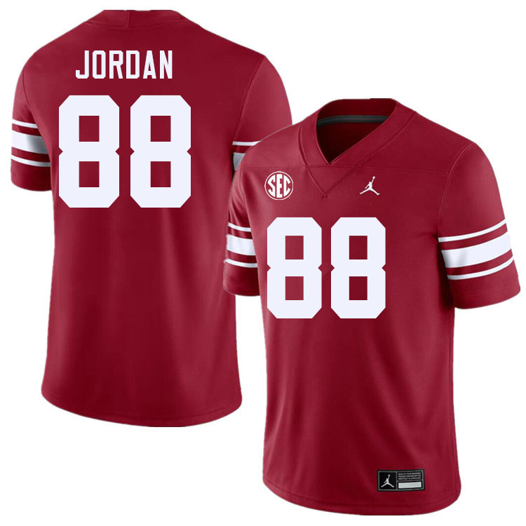 Men #88 Jacob Jordan Oklahoma Sooners 2024 SEC Conference College Football Jerseys-Throwback